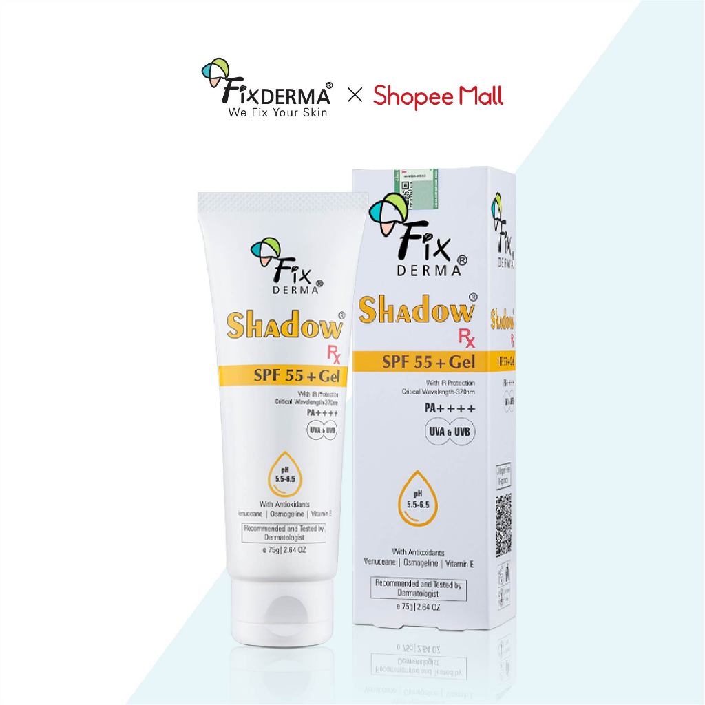 Kem Chống Nắng FIXDERMA Shadow SPF 55+ Gel Cho Da Dầu Mụn, Hỗ Trợ Làm Chậm Lão Hóa 75g [Hùng Lợi]