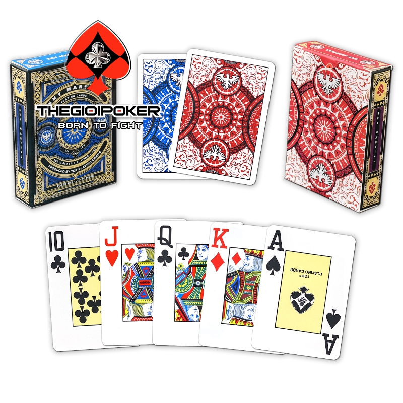 Bộ Bài Tây Nhựa Poker Sky Martial [ Hàng Cao Cấp)