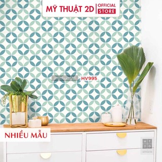  Sét 3 mét dài Decal gạch bông dán bếp dán tường decor bộ mẫu LA _kt 3x0,6met set 