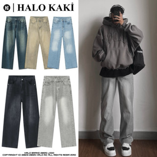 QUẦN BAGGY JEANS WASH (XÁM/KHÓI/XANH/ĐEN) [HÀNG VẢI CAO CẤP] FORM ỐNG RỘNG NAM NỮ NHIỀU MÀU PHỦ GÓT CHÙM GIÀY HALO KAKI
