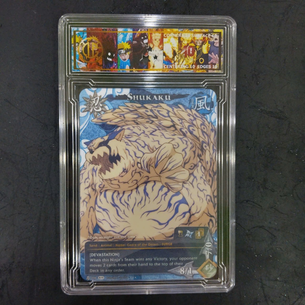 Tranh khung chấm điểm Shukaku Super Rare N-998 Naruto Japanese 2054 d5 slab 2