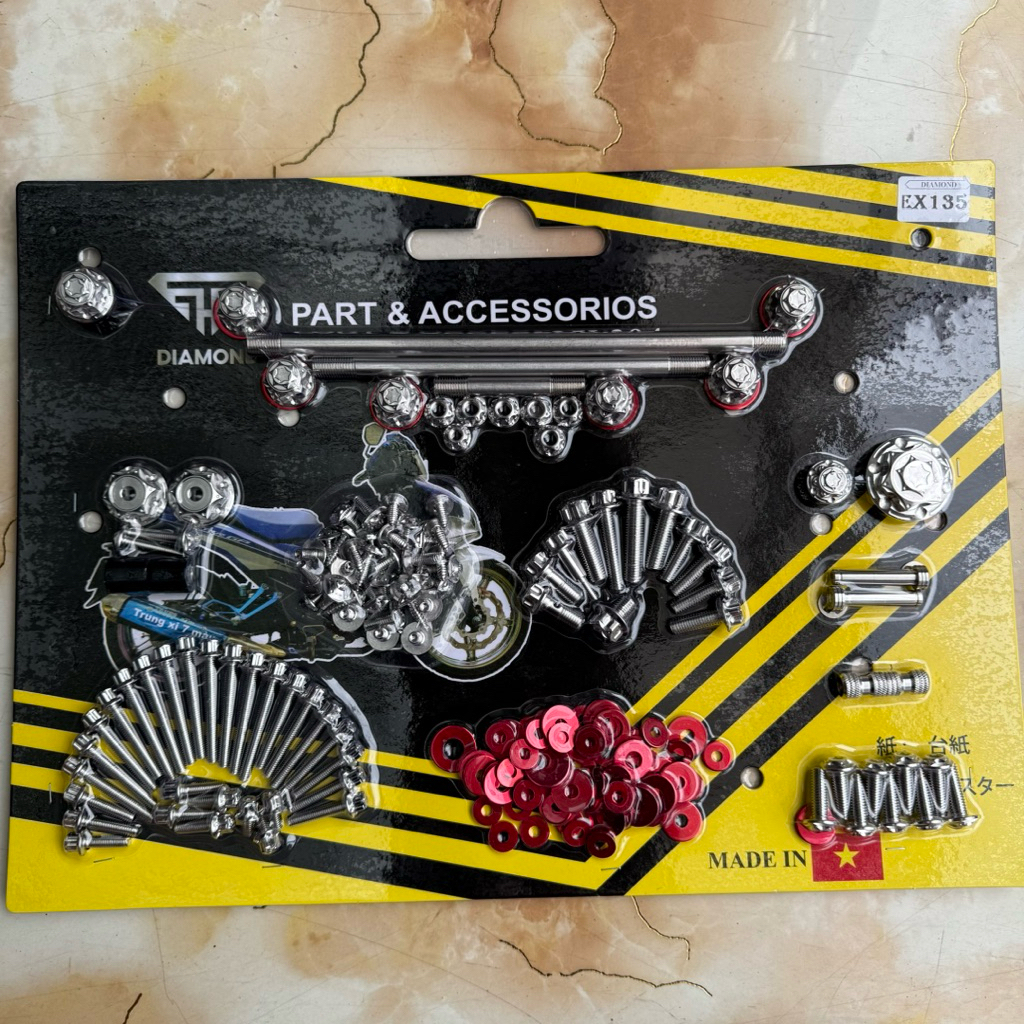 [Diamond] Full bộ ốc xe Ex135/Ex11 mẫu salaya D3