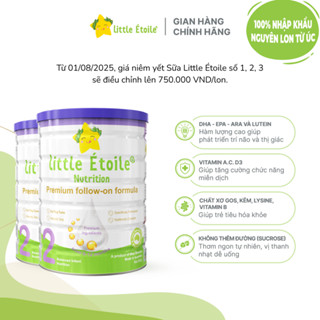 Combo 2 lon sữa công thức Ngôi Sao Nhỏ Little Étoile số 2 phát triển toàn diện 800g