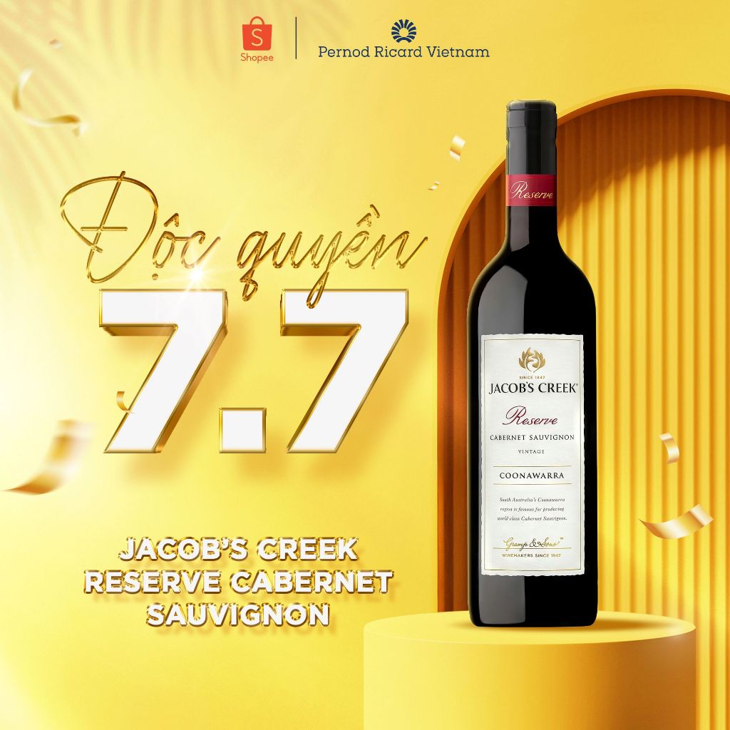 Rượu vang đỏ Jacob's Creek Reserve Cabernet SauVignon Nồng Độ Alc 14.5% 750ml  không kèm hộp