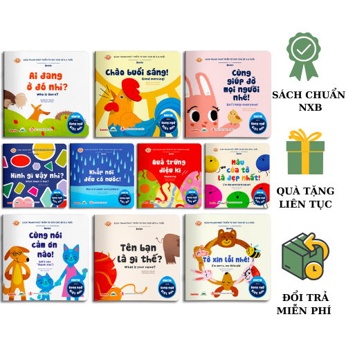Sách - Combo Sách Ehon Phát Triển Tư Duy Cho Bé 0-6 Tuổi - Sách Song Ngữ Anh - Việt