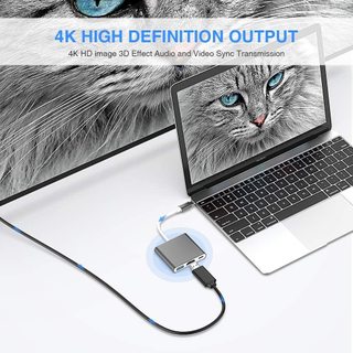 Hub Type C ra Hdmi, Usb, Type c PD hỗ trợ độ phân giải 4k - HPS