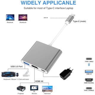 Hub Type C ra Hdmi, Usb, Type c PD hỗ trợ độ phân giải 4k - HPS