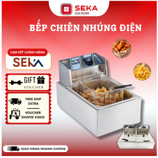 Bếp chiên ngập dầu Seka Sunny dung tích 12L inox 304 cao cấp bảo hành 12 tháng