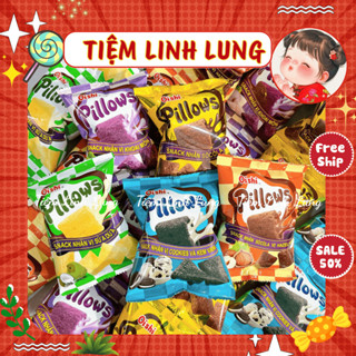 [BỊCH 10 GÓI] Snack Pillows Oishi Nhân Sữa Dừa - Socola - Kem Vani (Gói 14G)