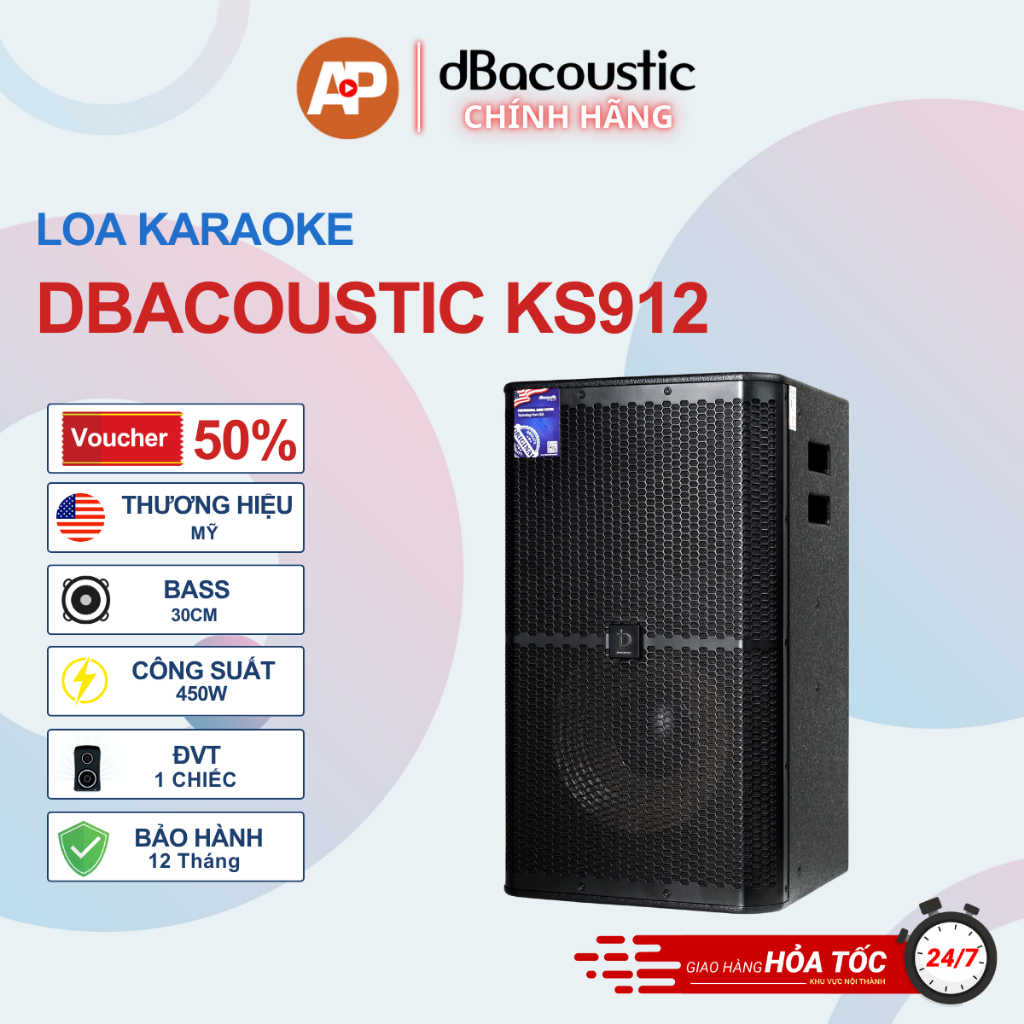Loa DBacoustic KS912 (giá theo chiếc) - Công suất 450W - Bass 30cm - Chính hãng - BH 12 tháng
