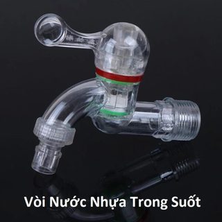 Vòi Nước Nhựa Trong Suốt và Đầu Lọc Nước Tại Vòi Xanh/ Vòi Nước 2 đầu Ra Inox Thành 2 Cổng Xả độc Lập