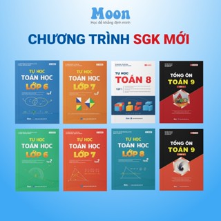 Combo sách Toán Văn Anh lớp 6 7 8 9 chương trình mới - MoonBook