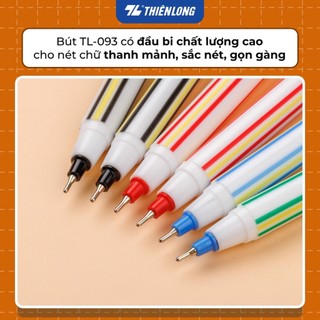 Combo 5/10 Bút bi nến Thiên Long TL-093 ngòi 0,6mm - Bút bi nến Candee, viết nến chính hãng