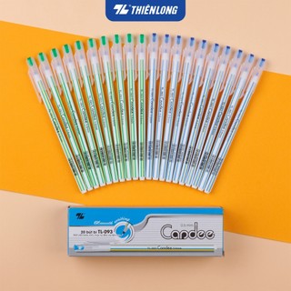 Combo 5/10 Bút bi nến Thiên Long TL-093 ngòi 0,6mm - Bút bi nến Candee, viết nến chính hãng