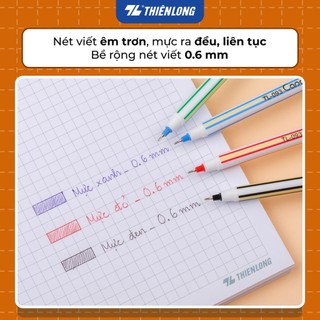 Combo 5/10 Bút bi nến Thiên Long TL-093 ngòi 0,6mm - Bút bi nến Candee, viết nến chính hãng