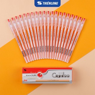 Combo 5/10 Bút bi nến Thiên Long TL-093 ngòi 0,6mm - Bút bi nến Candee, viết nến chính hãng