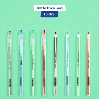 Combo 5/10 Bút bi nến Thiên Long TL-093 ngòi 0,6mm - Bút bi nến Candee, viết nến chính hãng