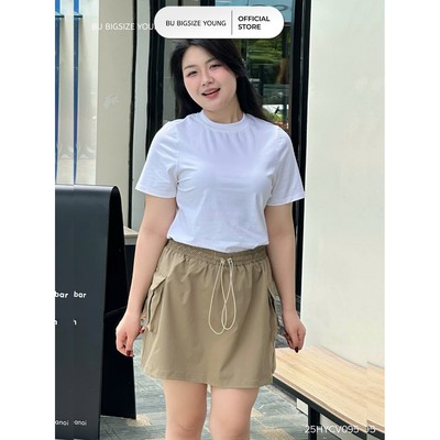 Chân váy ngắn túi hộp BIGSIZE (55kg đến 95kg) – 25HYCV095  - [BU Bigsize Young]