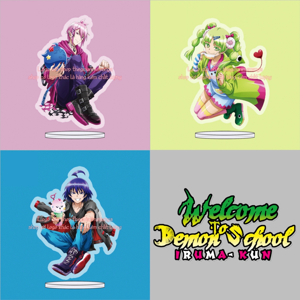 (TẶNG KÈM CARD) Standee IN HÌNH IRUMA GIÁ ĐÁO ver BÓNG BAY Mairimashita Iruma-kun tượng acrylic anim