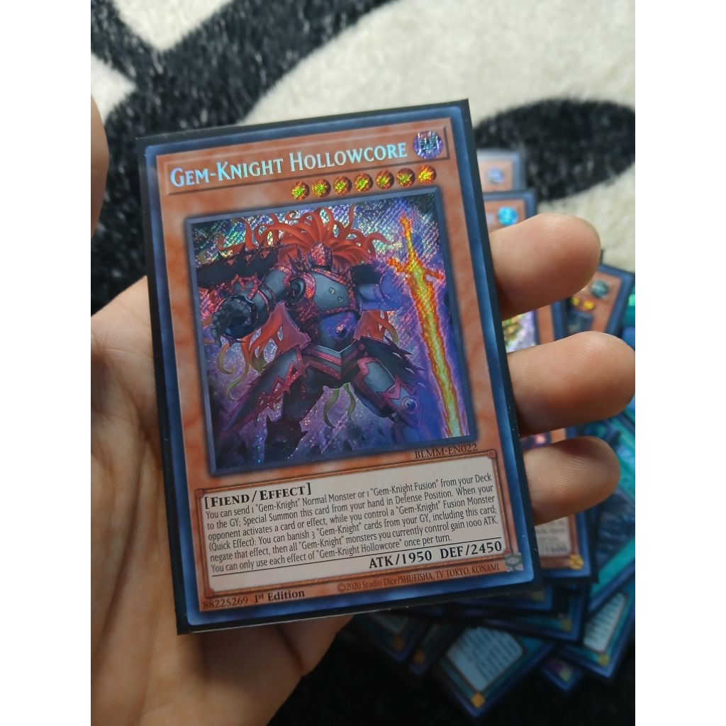 [Yugioh Biên Hòa Store] 1 lá thẻ bài Gem-Knight Hollowcore - BLMM-EN022 - Secret Rare 1st Edition