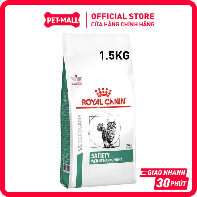 1.5KG - Thức ăn mèo Royal Canin Satiety Weight Management Feline - Hỗ trợ giảm cân Petmall