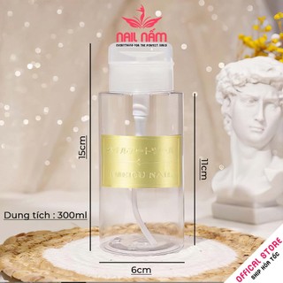 Lọ rỗng đựng nước lau gel tem vàng 300ml