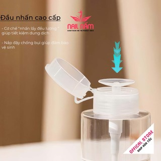 Lọ rỗng đựng nước lau gel tem vàng 300ml