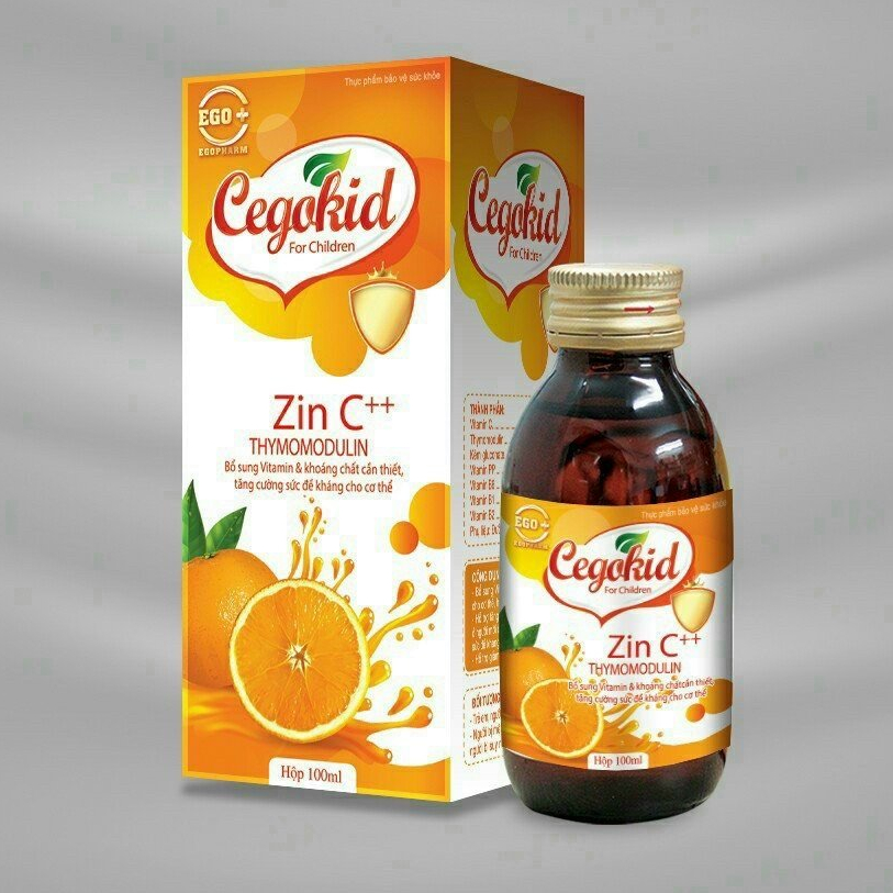 CHÍNH HÃNG CEGOKID CHAI 125ML CEGOKID ZINC Tăng sức đề kháng cho người lớn, trẻ nhỏ.