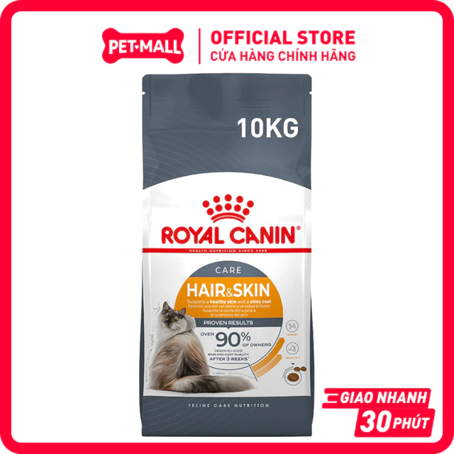 10KG - Thức Ăn Mèo Royal Canin HAIR & SKIN Care - Dưỡng Da Và Lông Khoẻ Mạnh Petmall
