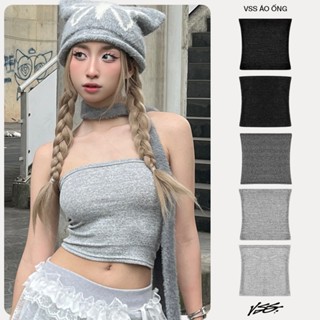 Áo Ống Cúp Ngực Kiểu Croptop Ôm Body VSS, Áo Quây Ngực Sang Chảnh Vải Nhũ Co Dãn, Áo Tube - VAO01