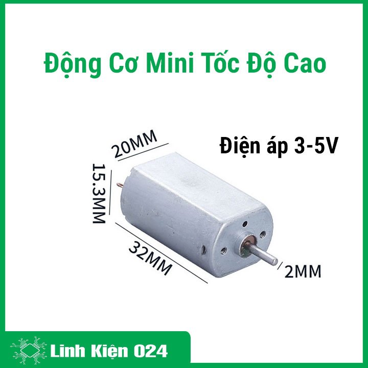 Động Cơ Mini 180/132 6Vdc 25000Rpm