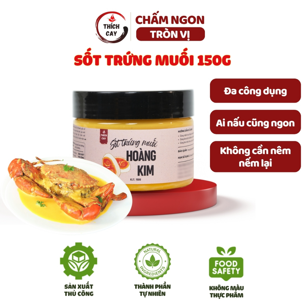 Sốt bơ tỏi hoàng kim Thích Cay 150g đa dụng, dùng chấm bánh mì, sốt hải sản, mì ý