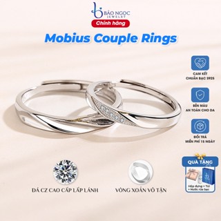 Nhẫn đôi bạc nam nữ S925 Mobius Tình yêu vô tận, Nhẫn cặp quà tặng người yêu ý nghĩa - ND2882