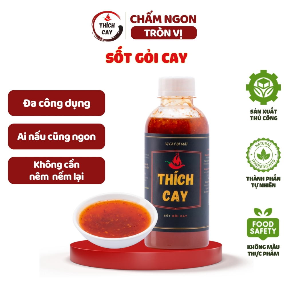 Nước trôn gỏi Thích Cay, sốt trộn salad, thơm ngon, tiện dụng, công thức gia truyền