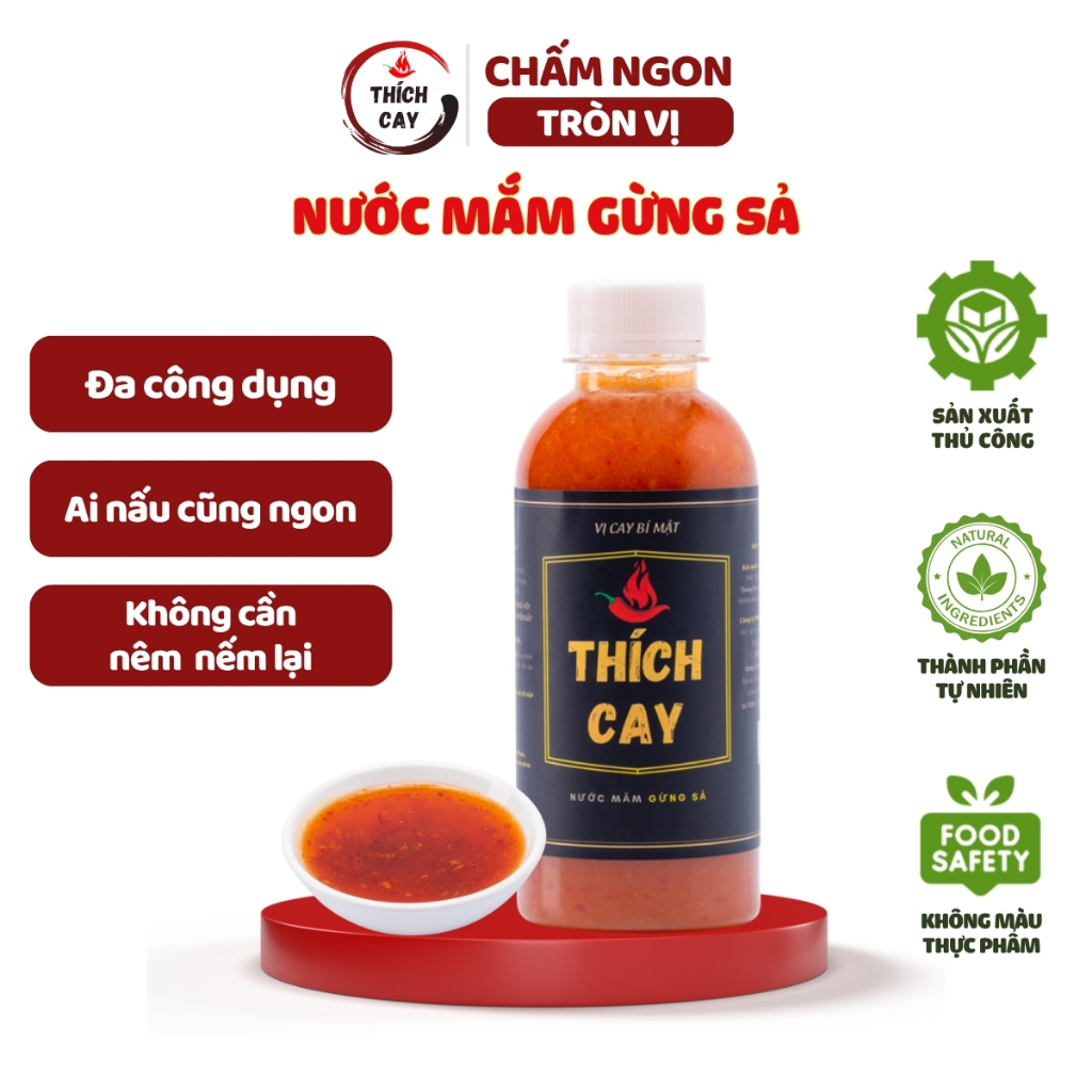 Nước mắm gừng sả Thích Cay 250ml