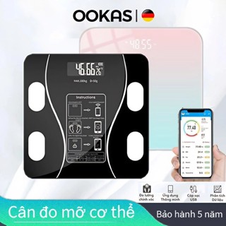 OOKAS Cân Điện Tử Cân Sức Khỏe Kính Cường Gia Đình Trọng Lượng Tối Đa 150Kg