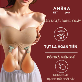 Áo Lót Không Dây Chống Tụt AHBRA Dáng Quây Ngực Mặc Trong Áo Váy Trễ Vai