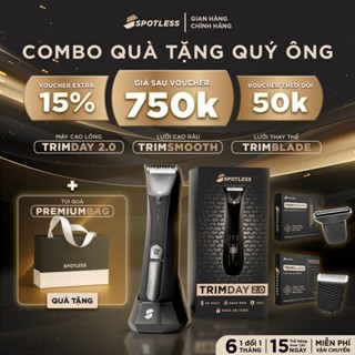 [Che Tên] Combo Quà Tặng SPOTLESS Máy Cạo Lông TRIMDAY 2.0, Lưỡi Cạo Thay Thế TRIMBLADE, Lưỡi Cạo Sát TRIMSMOOTH