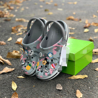 Dép Sục Cross Baya Camo Nam nữ Vảy Sơn quai ngang màu xám hồng -hàng loại 1+12 Jbitz- Phong cách năng động trẻ trung 
