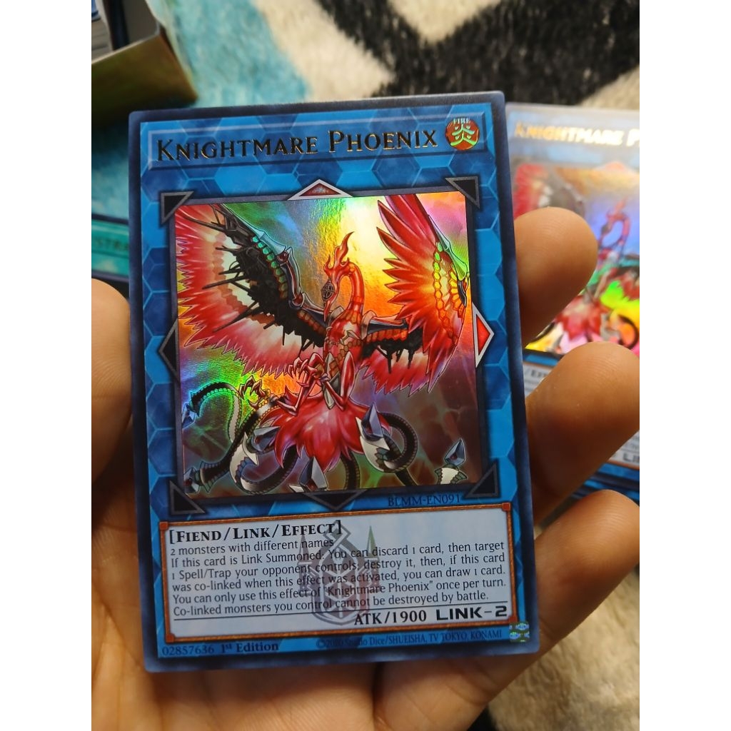[Yugioh Biên Hòa Store] 1 lá thẻ bài Knightmare Phoenix - BLMM-EN091 - Ultra Rare 1st Edition