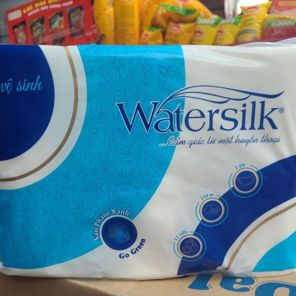 Giấy vệ sinh watersilk 12 cuộn