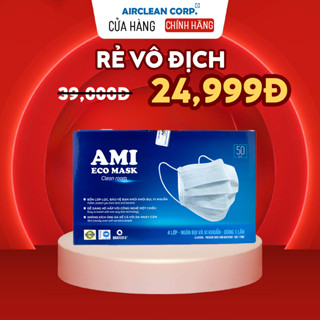 Khẩu Trang Y Tế AMI 4 Lớp Kháng Khuẩn Hộp 50 Chiếc Chính Hãng