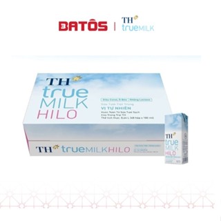 Thùng sữa tươi tiệt trùng TH true MILK HILO vị tự nhiên 180 ml (180 ml x 48)
