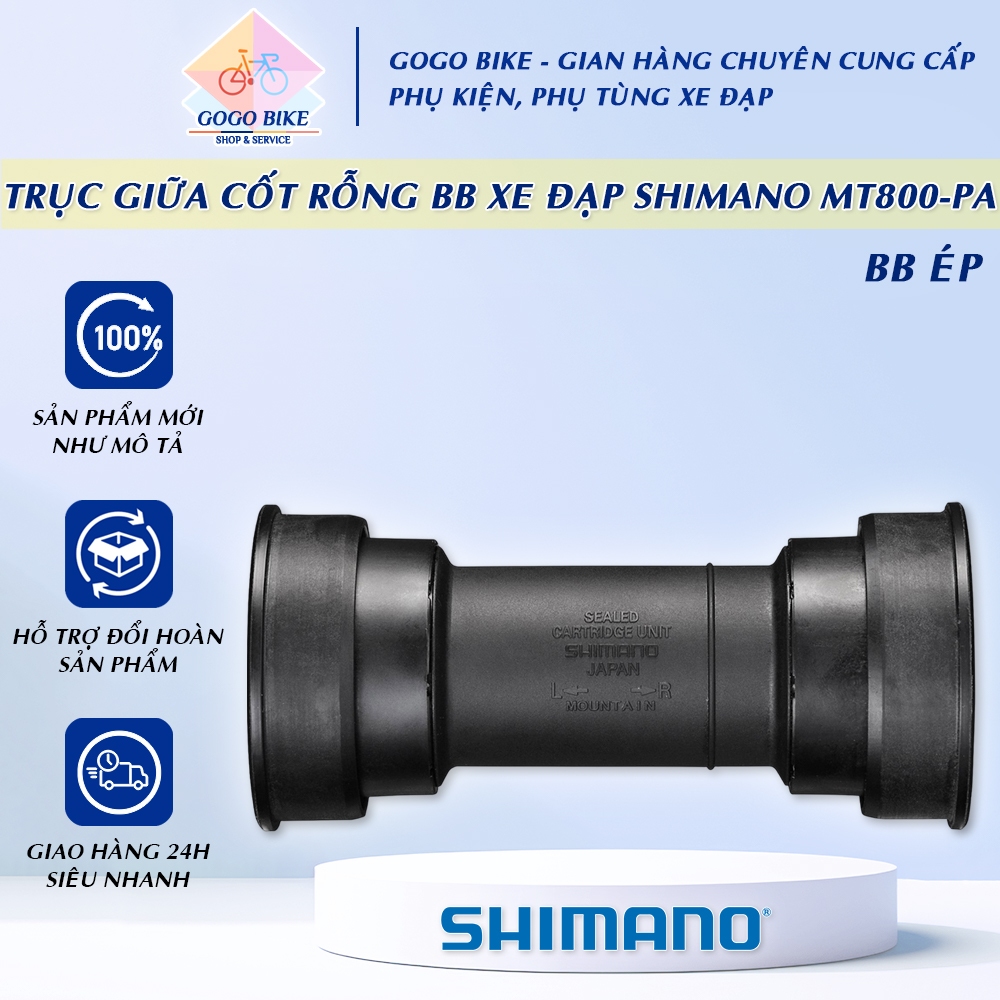 [GoGo Bike] Trục giữa cốt rỗng xe đạp SHIMANO DEORE XT BB MT800 PA (BB ÉP) - Chính Hãng
