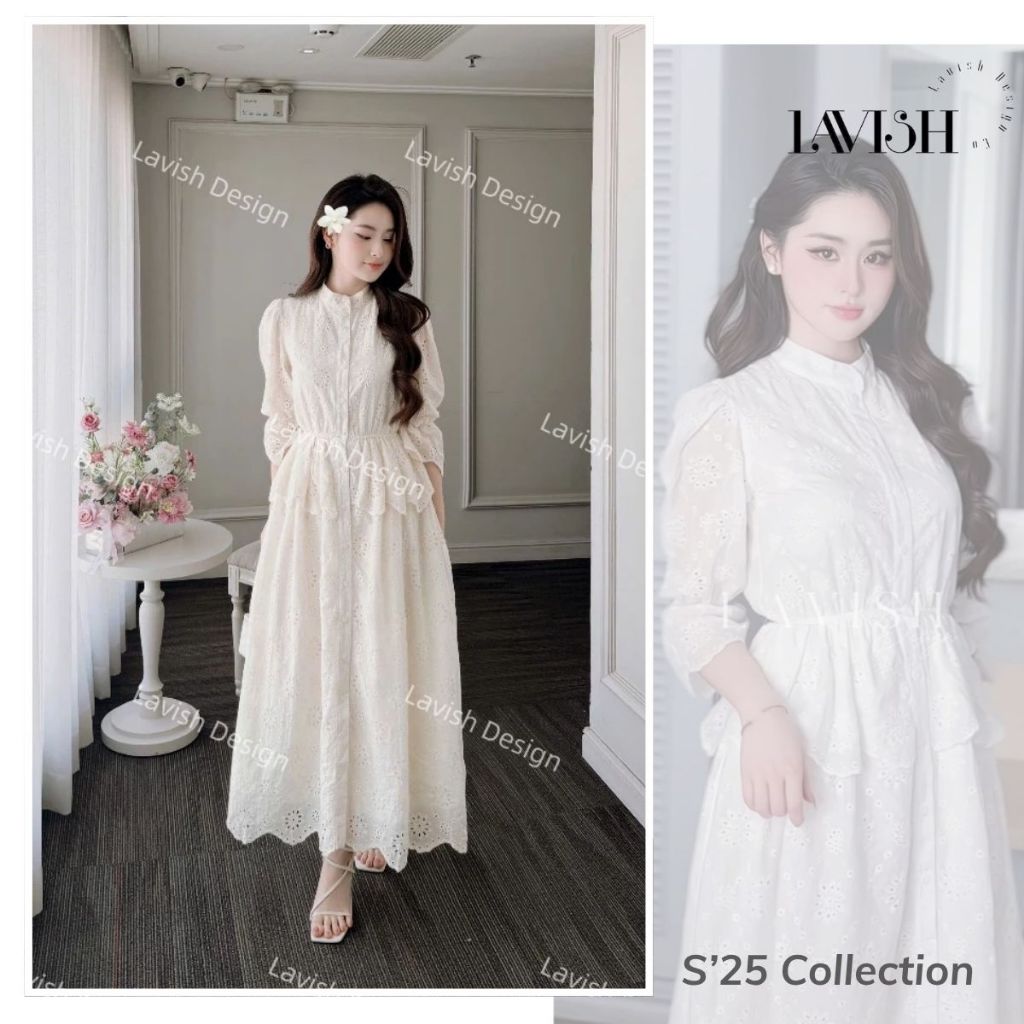 Váy Thô Hoa Dáng Dài - Thời Trang Nữ Thiết Kế Thanh Lịch, Chất Liệu Cao Cấp, Form Chuẩn Lavish Desig