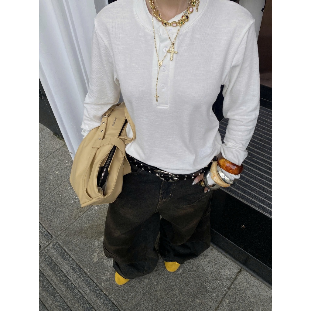 Bad Choices | Áo thun tay dài Henley RAWNECK Tee form ôm | BigBuy360 - bigbuy360.vn