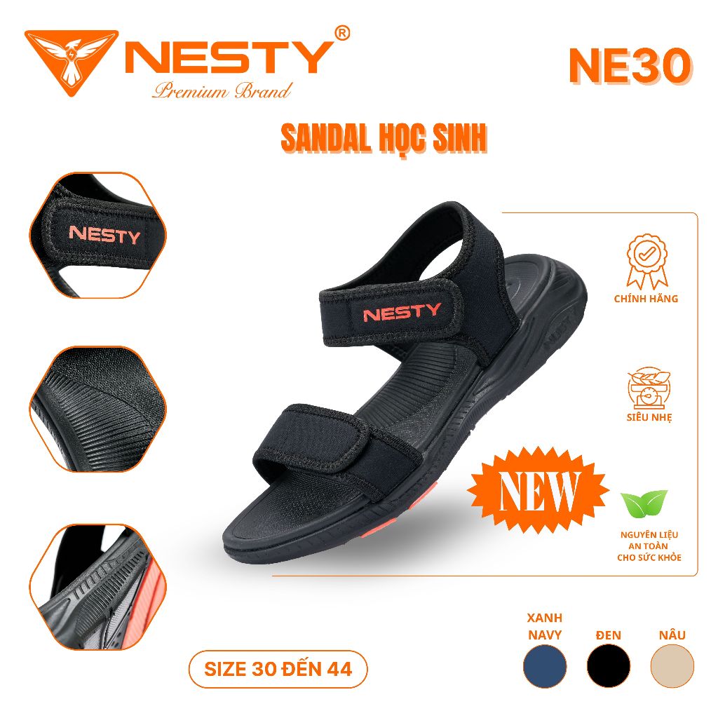 [Outlet S4](XẢ KHO)[NE30] Dép Sandal Học Sinh Nam Nữ Thương Hiệu NESTY ( KO2 )
