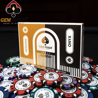BÀI GEM POKER ONYX & MUSTARD® 100% PLASTIC CAO CẤP