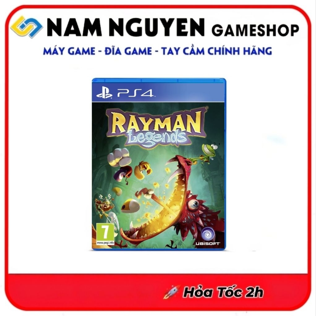 Đĩa Game PS4 | Rayman Legends (Đi Cảnh Qua Màn 1-4 Players)