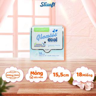 Băng vệ sinh hàng ngày Doctor Care Glamiss Cool Extra, bvs nhỏ gọn tiện lợi dài 15,5 cm 18 miếng
